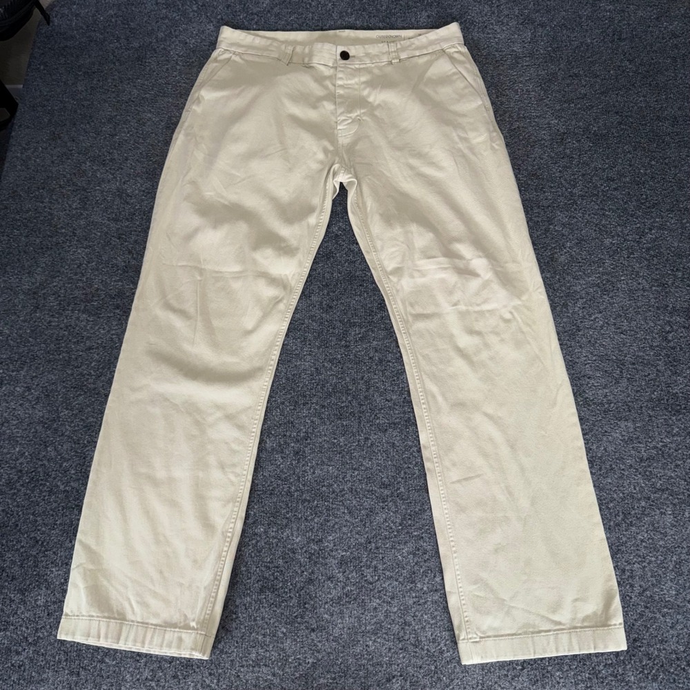 Outerknown SEA Legs Mens Chino‎ Pants 34x30 Khaki Tan Slim Fit Everyday Casual